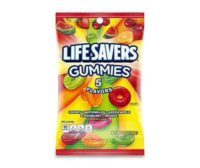 LIFE SAVERS 5 Flavors Gummies Candy Bag, 7-Ounce