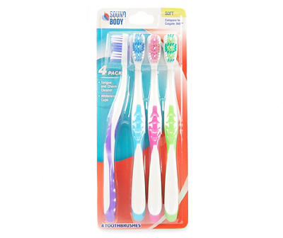 Soft Toothbrush, 4-Pack