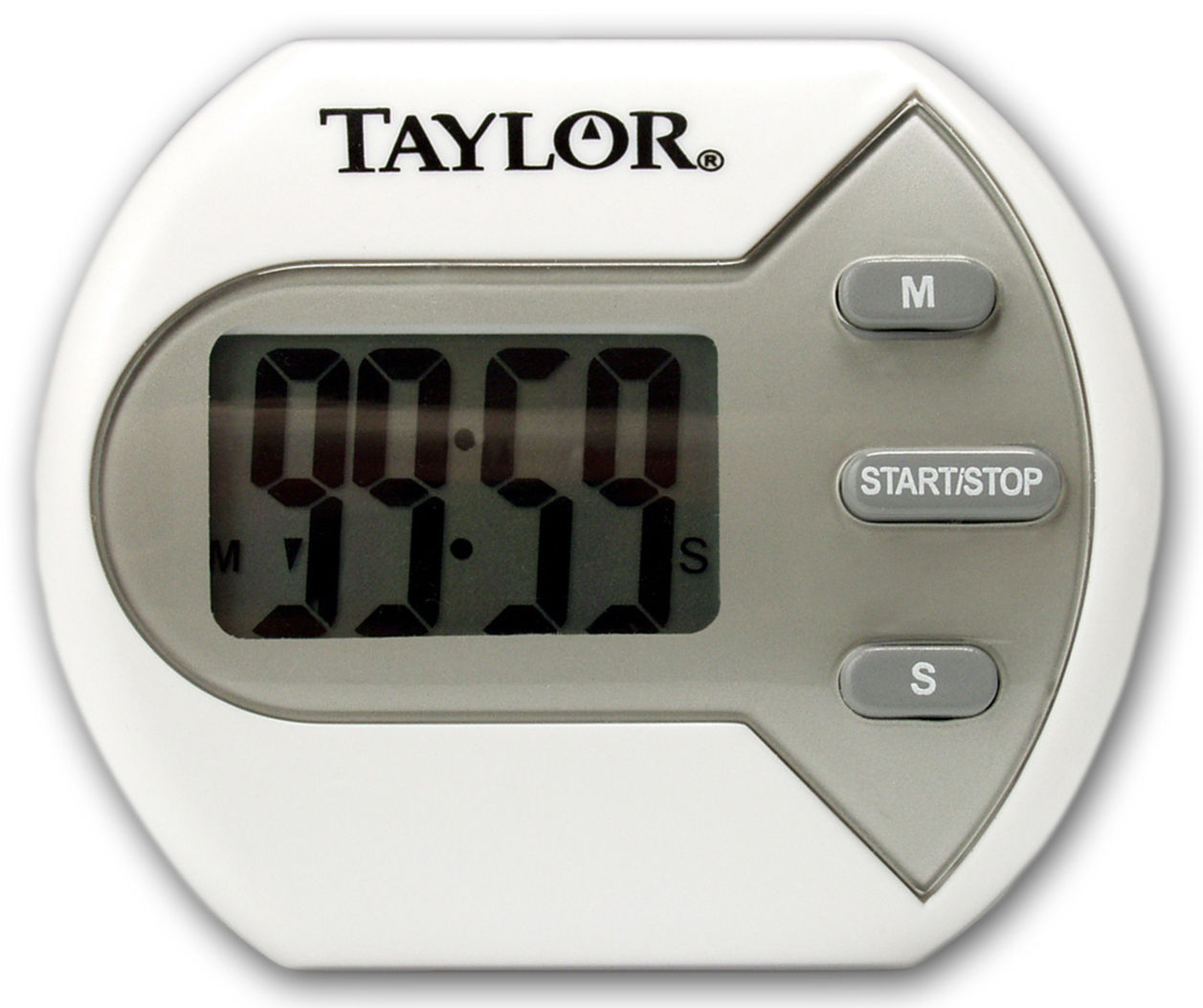 Taylor Super Loud 95DB Digital Kitchen Cooking Timer Countertop White  Silver