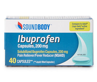 Ibuprofen 200 mg Softgel Capsules, 40-Count