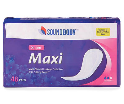 Super Absorbency Maxi Pads, 48-Count