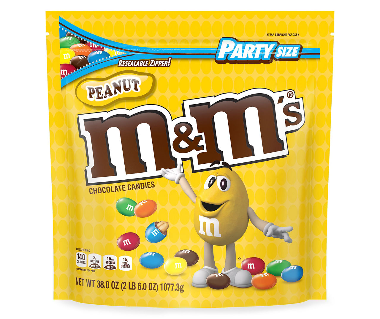 M&m's Party Size Peanut Chocolate Candy - 38oz : Target