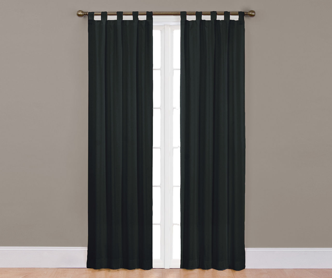 Colorado Black Curtain Panel Pair, (84")