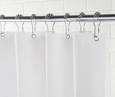 White PEVA Medium Weight Shower Liner