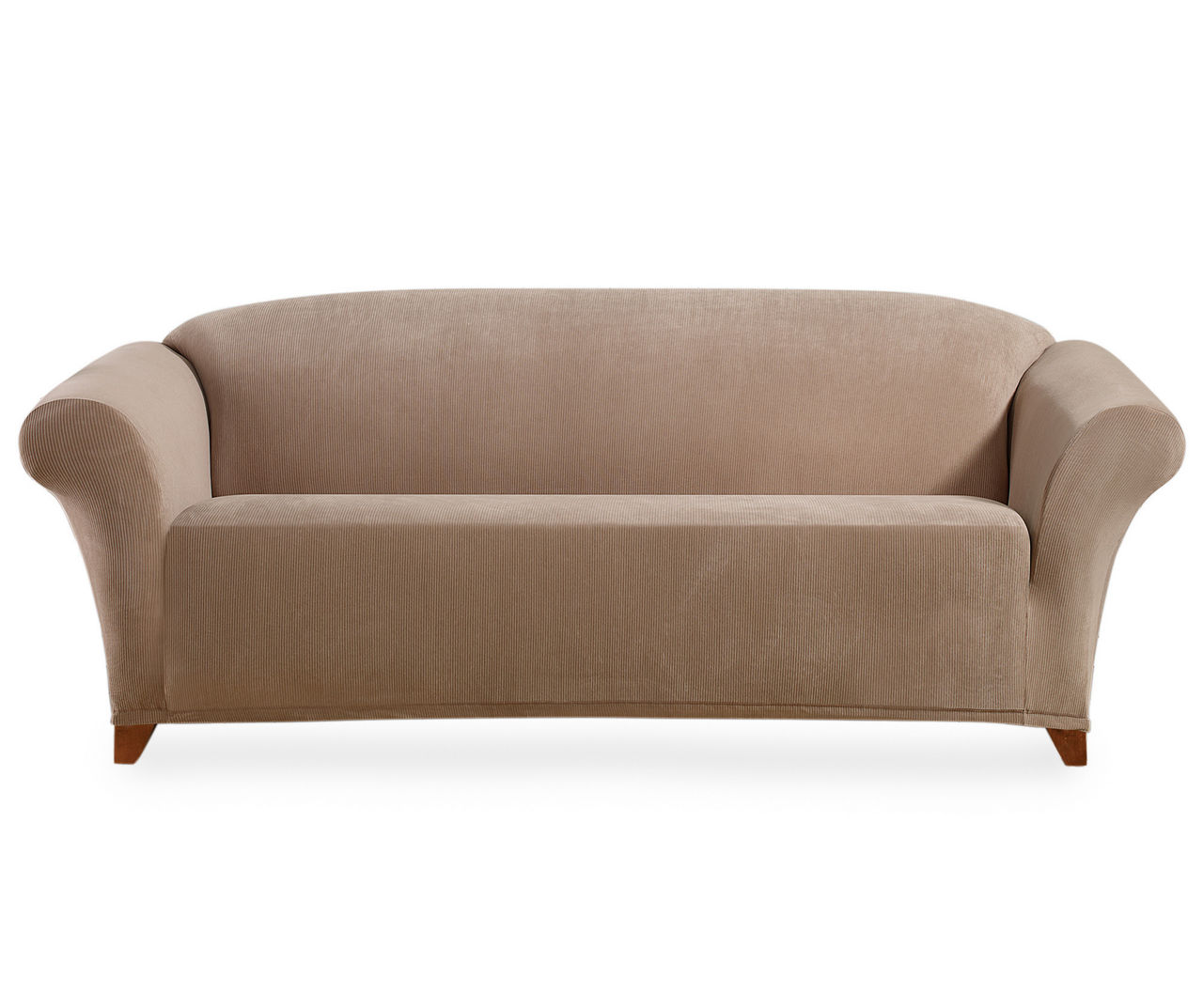 Sure Fit Taupe Corduroy Stretch Loveseat Slipcover Big Lots