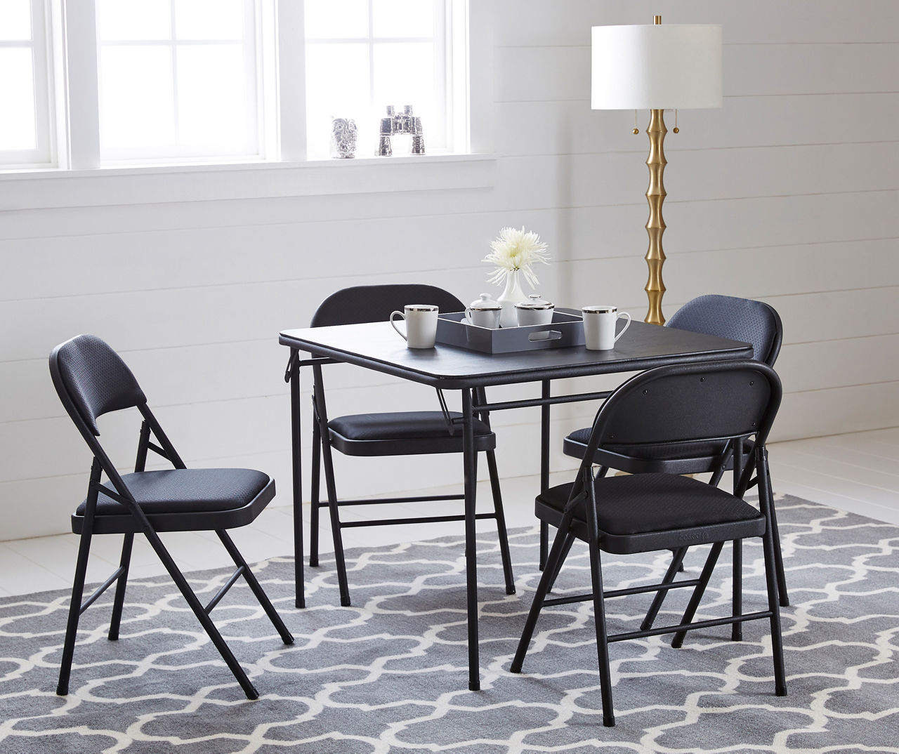 Card table with online chairs