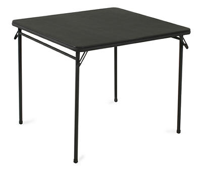 Black Square Folding Table, (34" x 34")
