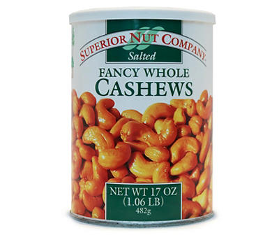 Salted Whole Cashews, 17 Oz.