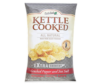 Cracked Pepper and Sea Salt Kettle Chips, 8 Oz.