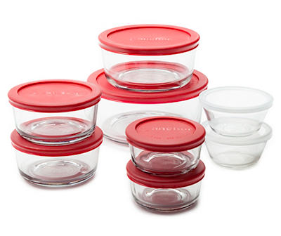 16-Piece Glass Food Storage Set