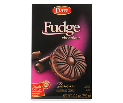 Fudge Chocolate Premium Crème Filled Cookies, 10.2 Oz.