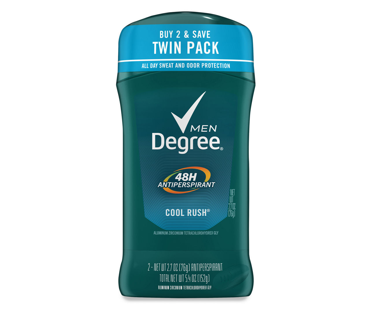 Degree Twin Pack Cool Rush Antiperspirant Deodorant 2 - 2.7 oz Package