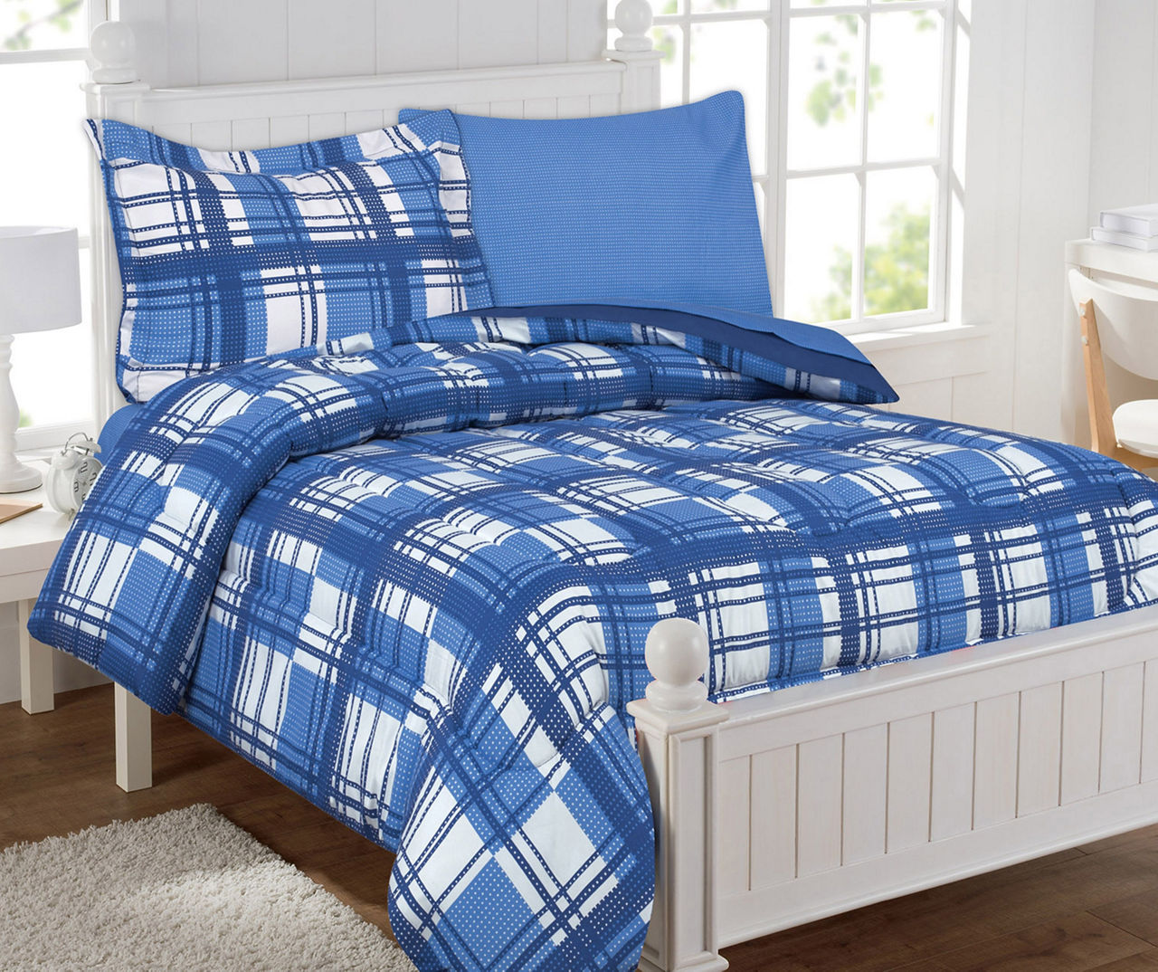 Snooze Blue Plaid Comforter Sets Big Lots