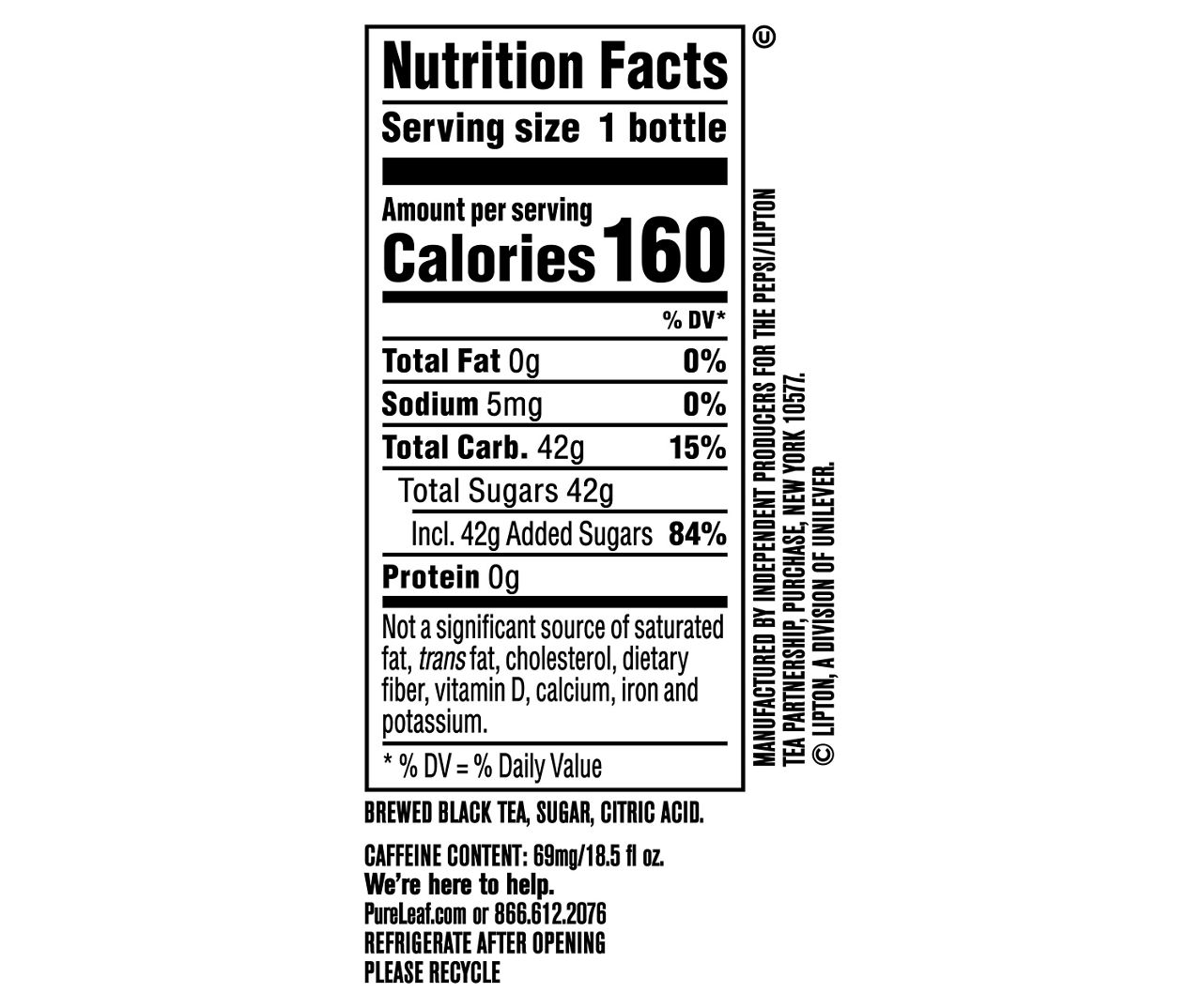 Pure Leaf Iced Tea Sweet 18.5 Fluid Ounce Plastic Bottle
