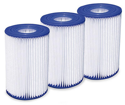 "A/C" Type Pool Filter Cartridges, 3-Pack