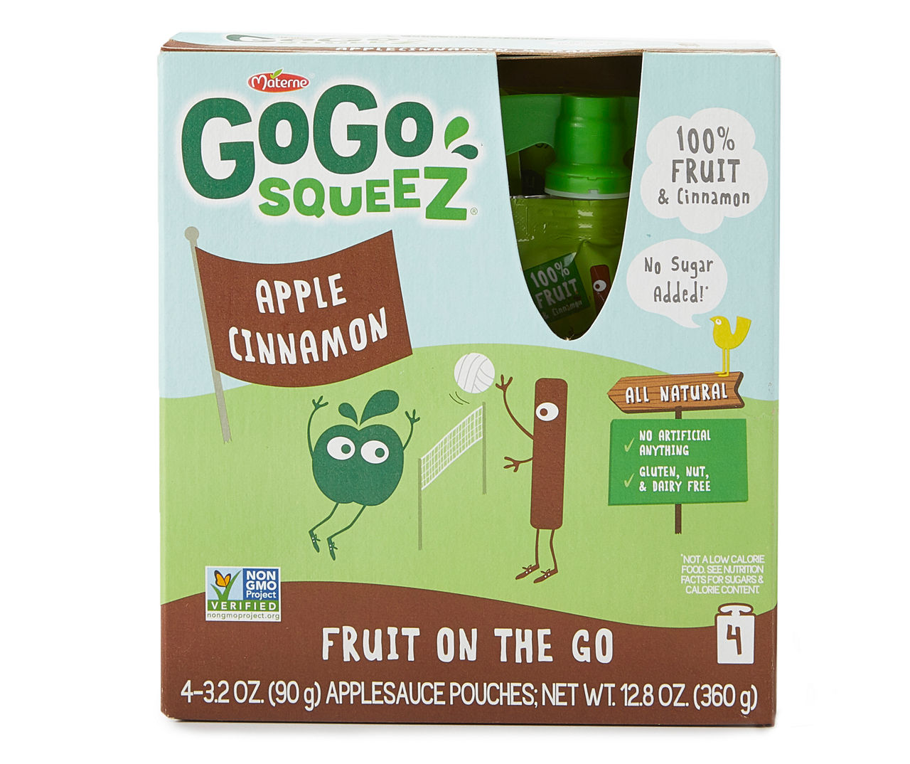GoGo squeeZ Apple Cinnamon Applesauce Pouches, 4Pack Big Lots