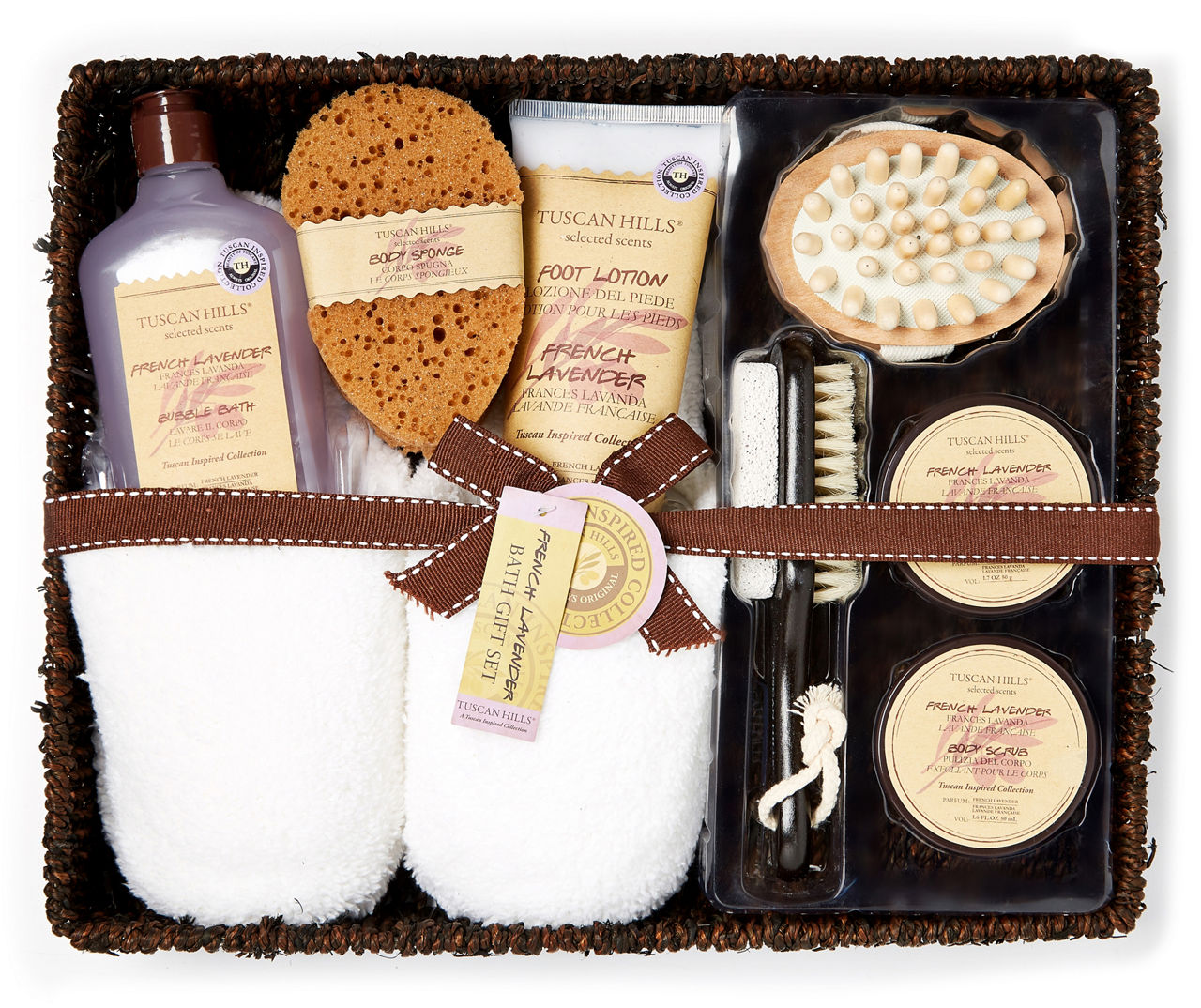 Tuscan Hills French Lavender Bath Basket Gift Set Big Lots