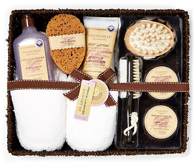 French Lavender Bath Basket Gift Set