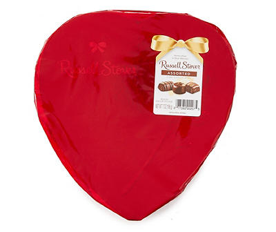 Assorted Chocolates Red Foil Heart, 7 Oz.