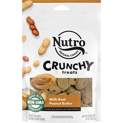 Nutro Crunchy with Real Peanut Butter Treats for Dogs 10 oz