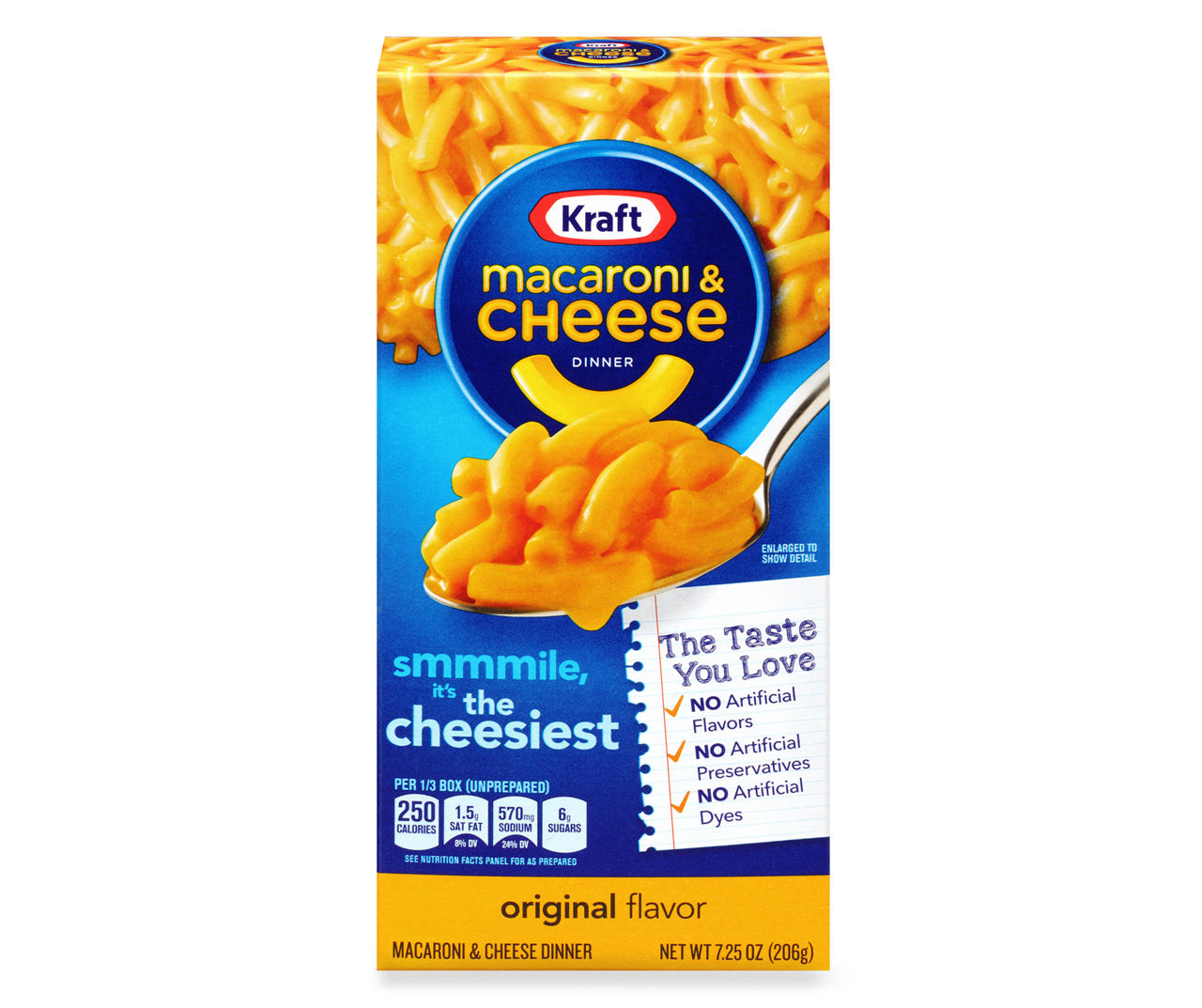 Kraft Original Flavor Macaroni & Cheese Dinner, 7.25 oz