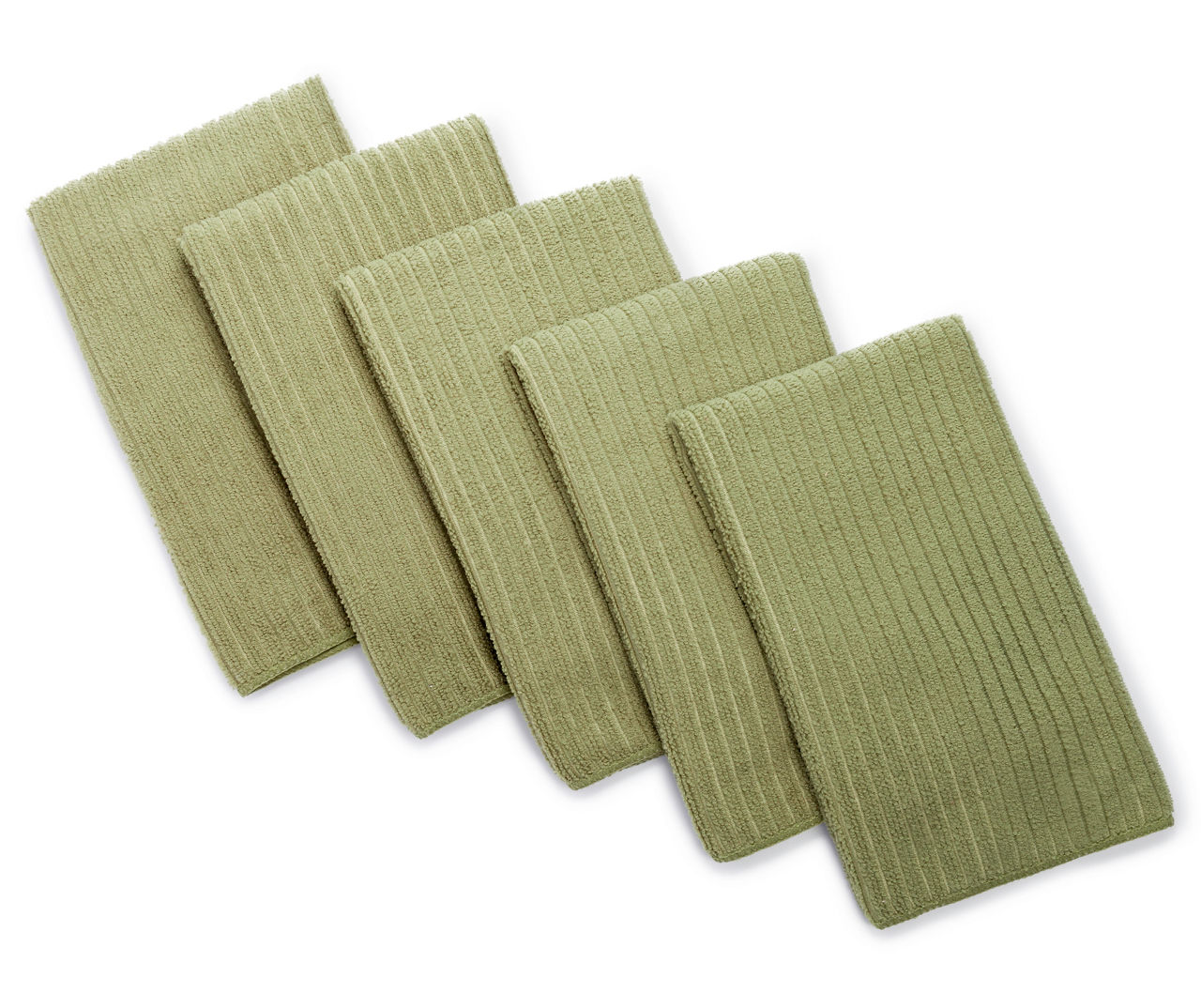 Great Gatherings Green Kitchen Towels, 5-Pack