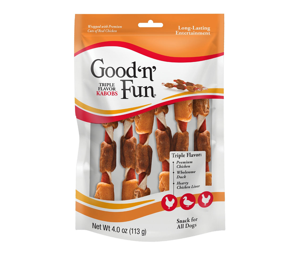 Good N Fun Triple Flavor Kabob Dog Treat, 4 Oz. Big Lots