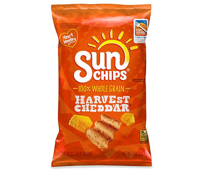 SunChips Whole Grain Snacks Harvest Cheddar Flavored 7 Oz