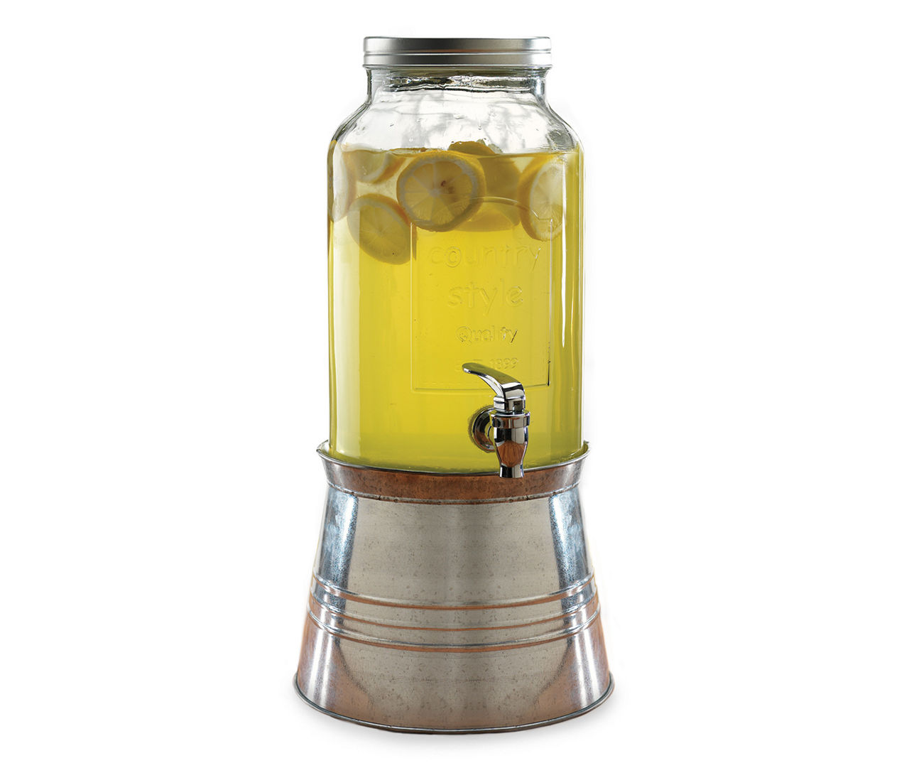 Circleware Country Glass Jug Beverage Dispenser Set Big Lots