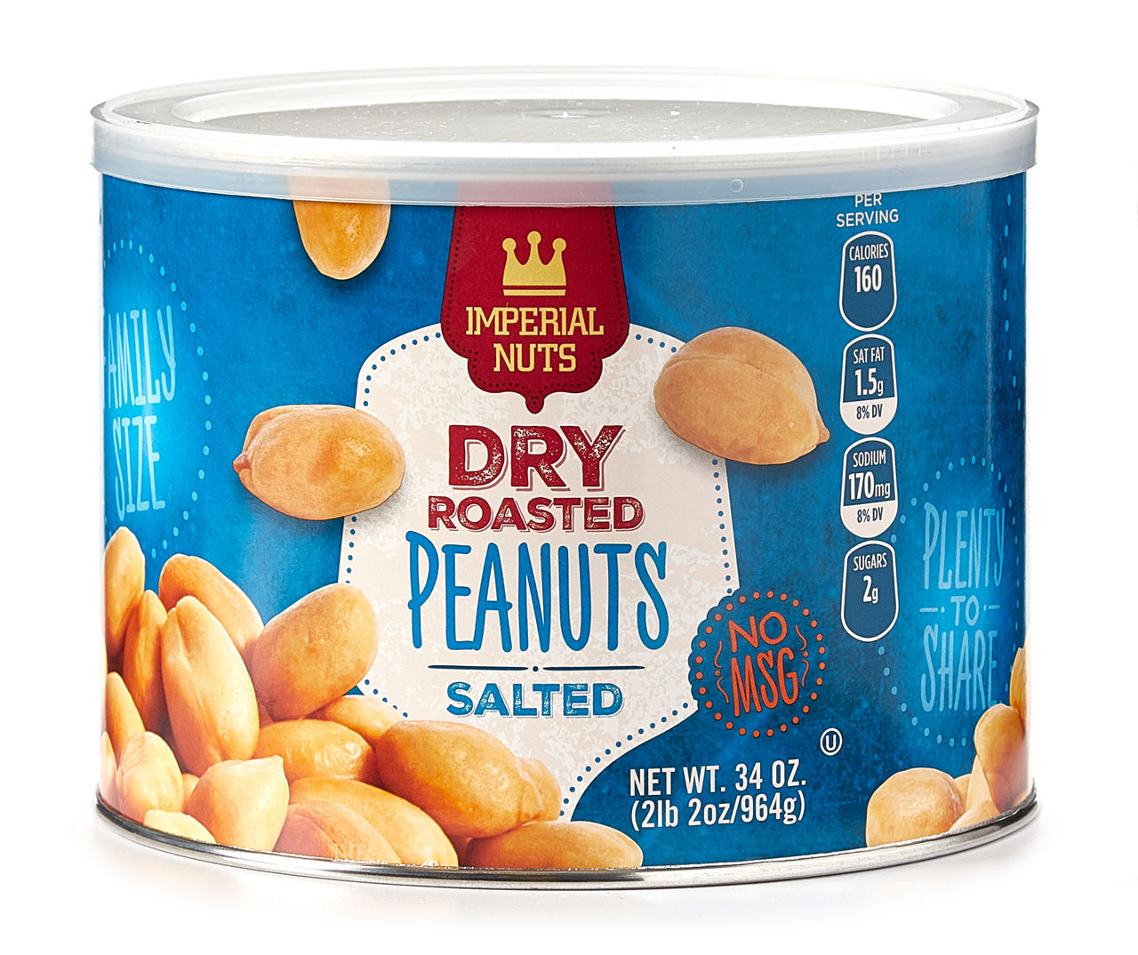 Imperial Nuts Roasted & Salted Party Peanuts, 32 oz