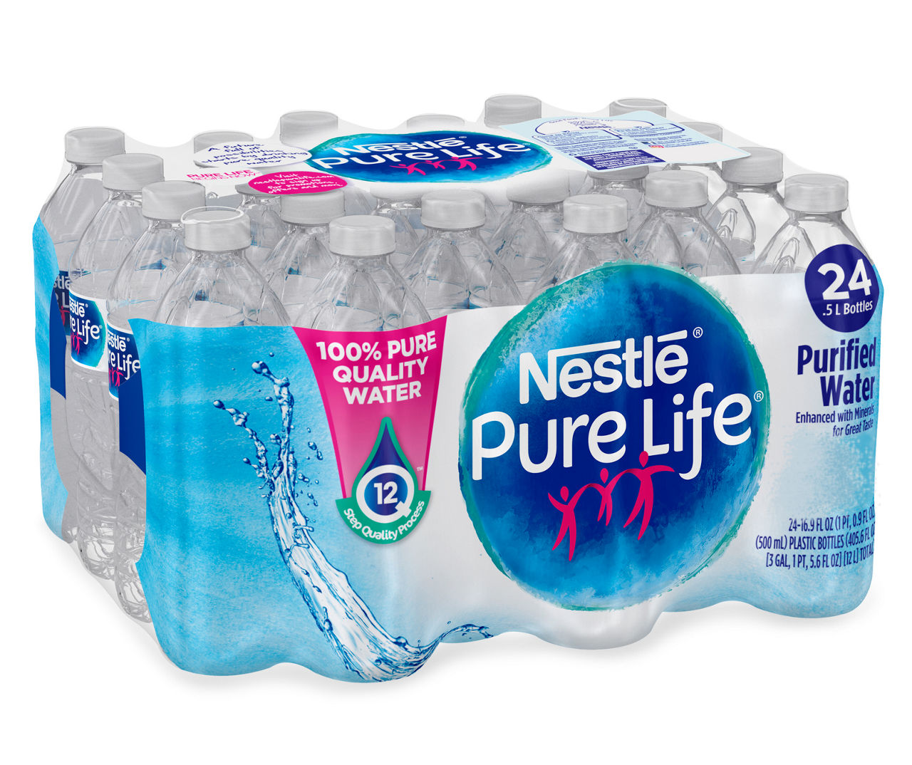 Pure Life Purified Water, 16.9 Fl Oz, Plastic Bottled Water (12 Pack)