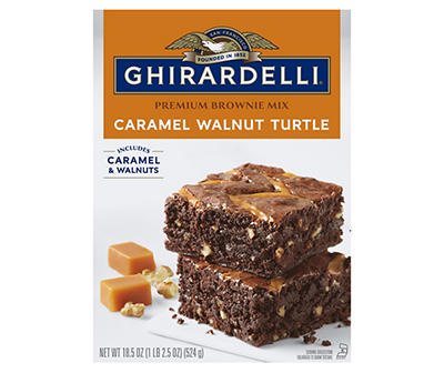 GHIRARDELLI Caramel Walnut Turtle Premium Brownie Mix, 18.5 Oz