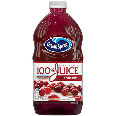 Ocean Spray Cranberry 100% Juice 64 fl. oz. Bottle