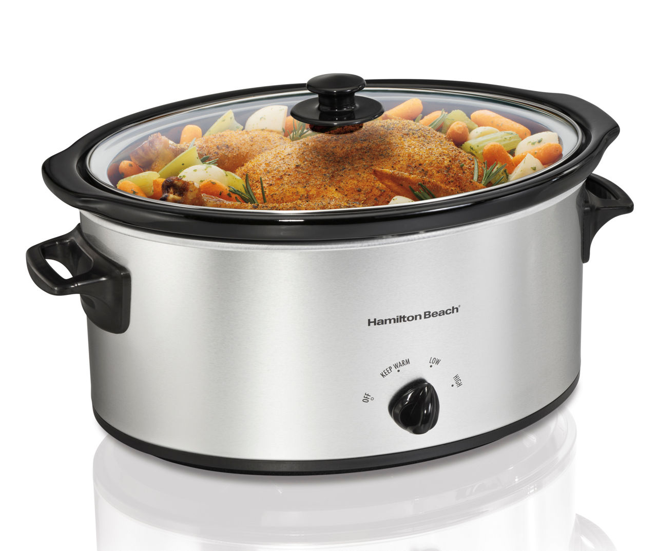 Hamilton Beach 7-Quart Stainless Steel Oval Slow Cooker in the Slow Cookers  department at