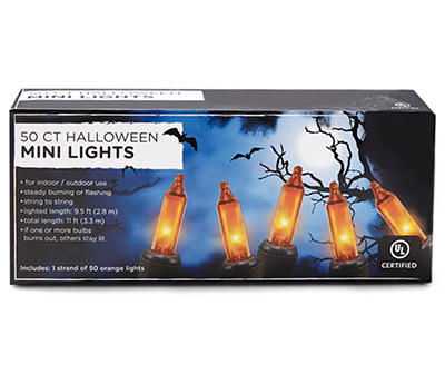 Orange Mini Light Set, 50-Lights
