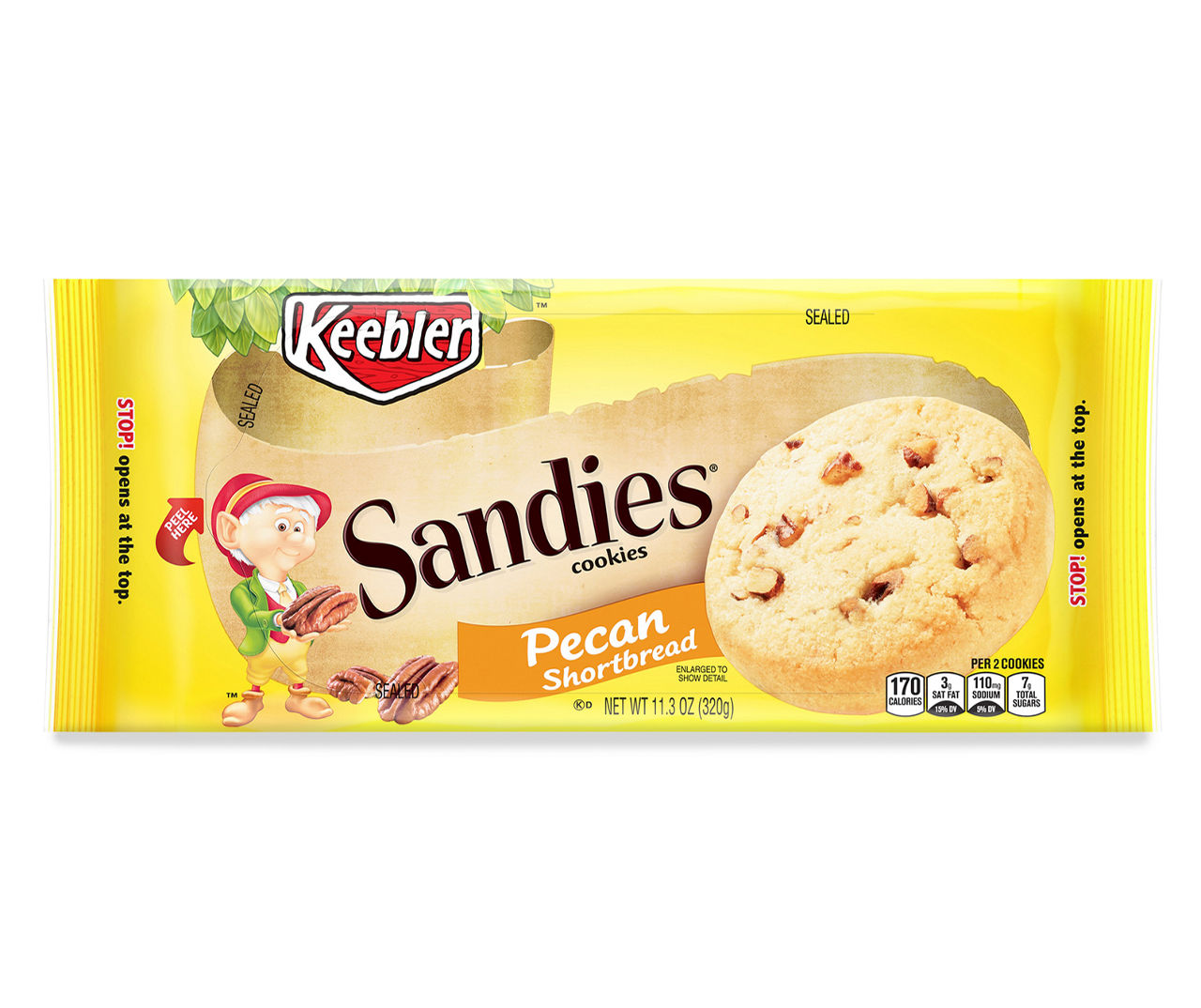 Keebler Sandies Cookies, Shortbread, Pecan - 11.3 oz