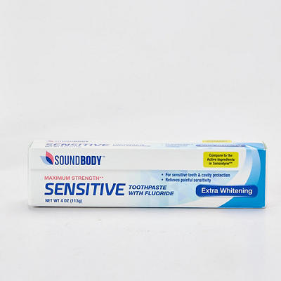 Extra Whitening Sensitive Toothpaste with Fluoride, 4 Oz.