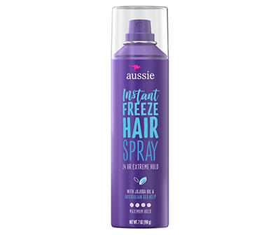 Aussie Instant Freeze with Jojoba Oil & Sea Kelp Hairspray, 7.0 oz
