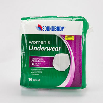 Women's Extra Large Protective Underwear , 16-Count