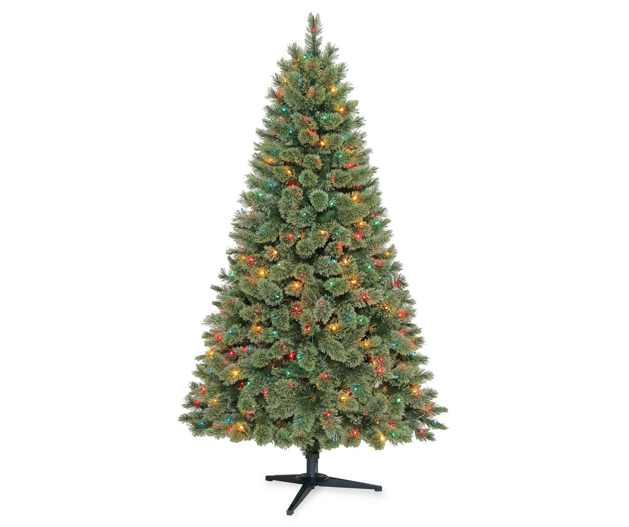 6' Jackson Cashmere Pre-Lit Artificial Christmas Tree with Multi-Color Lights