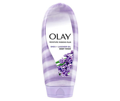 Olay Moisture Ribbons Plus Shea + Lavender Oil Body Wash, 18 oz
