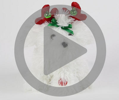 White Animated Holiday Puppy
