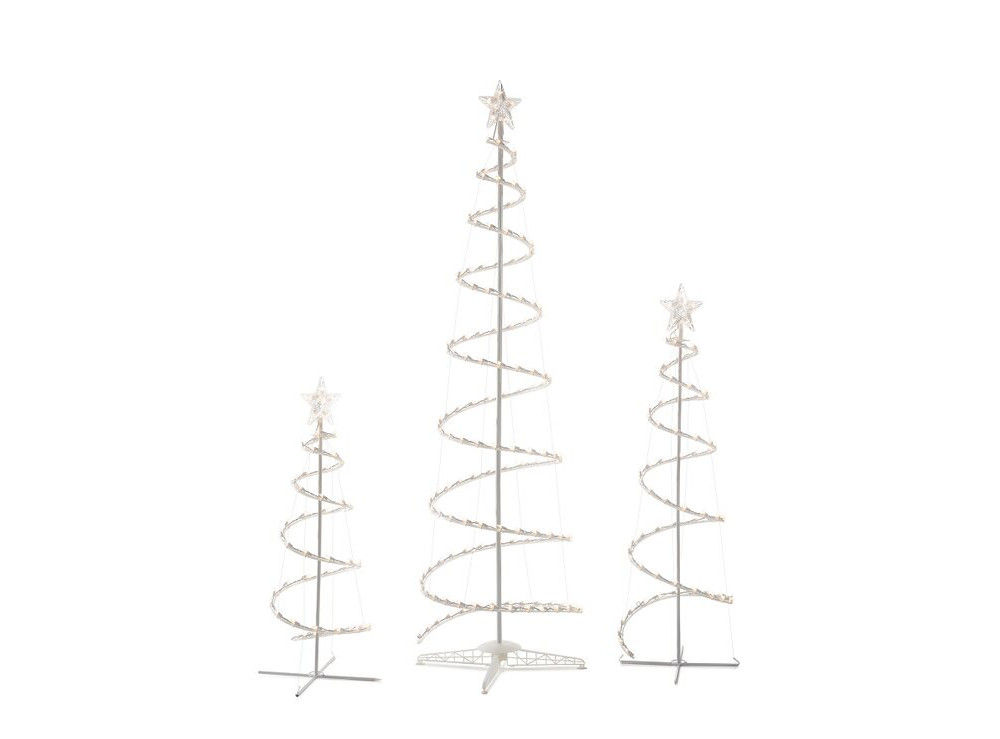 Winter Wonder Lane Light-Up Spiral Trees, 3-Piece Set | Big Lots