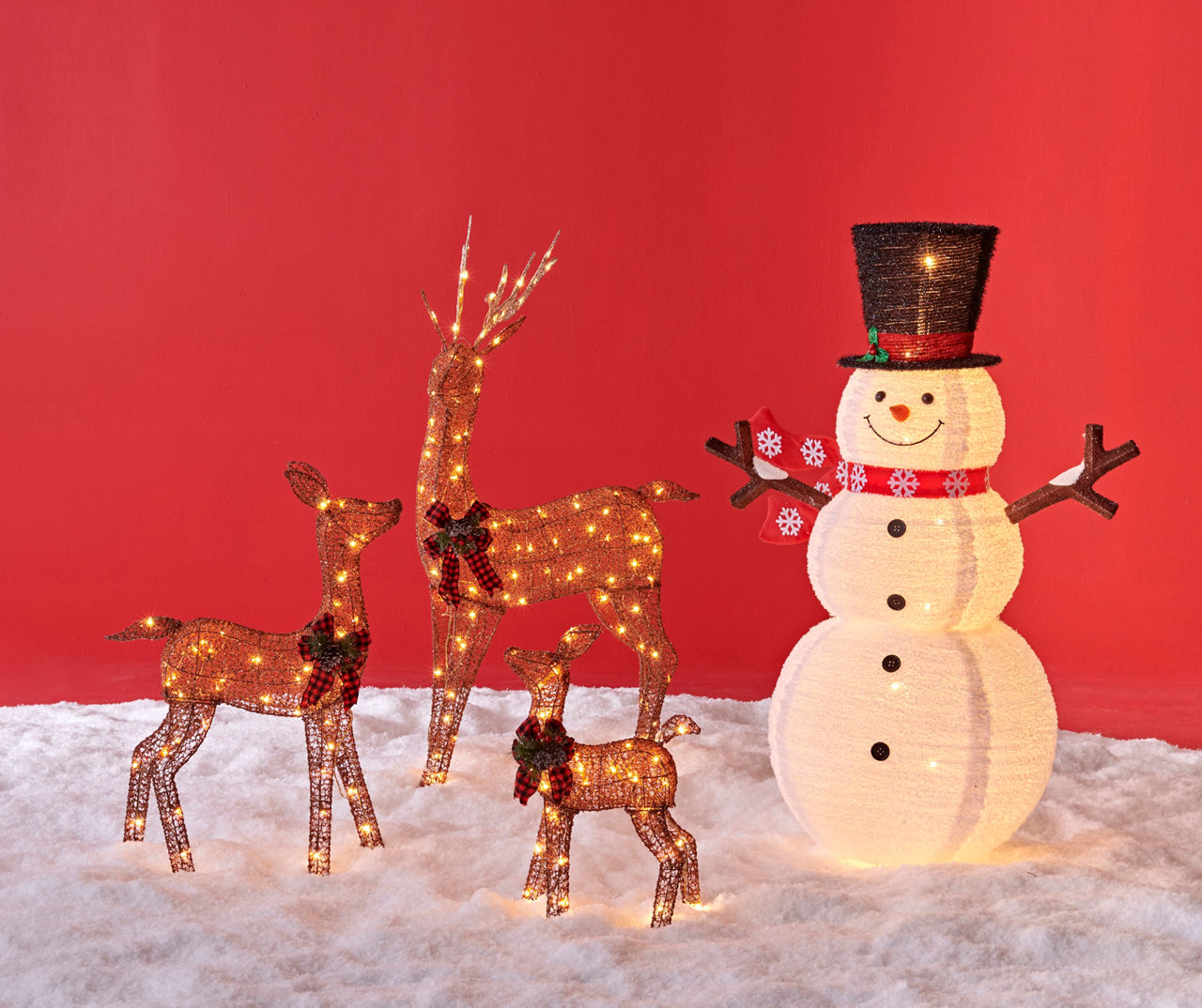 Light-Up Outdoor Christmas Deer Set, 2-Piece, Champagne | Big Lots