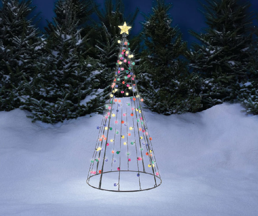 Winter Wonder Lane Light-Up Twinkle String Cone Tree, (7\') | Big Lots