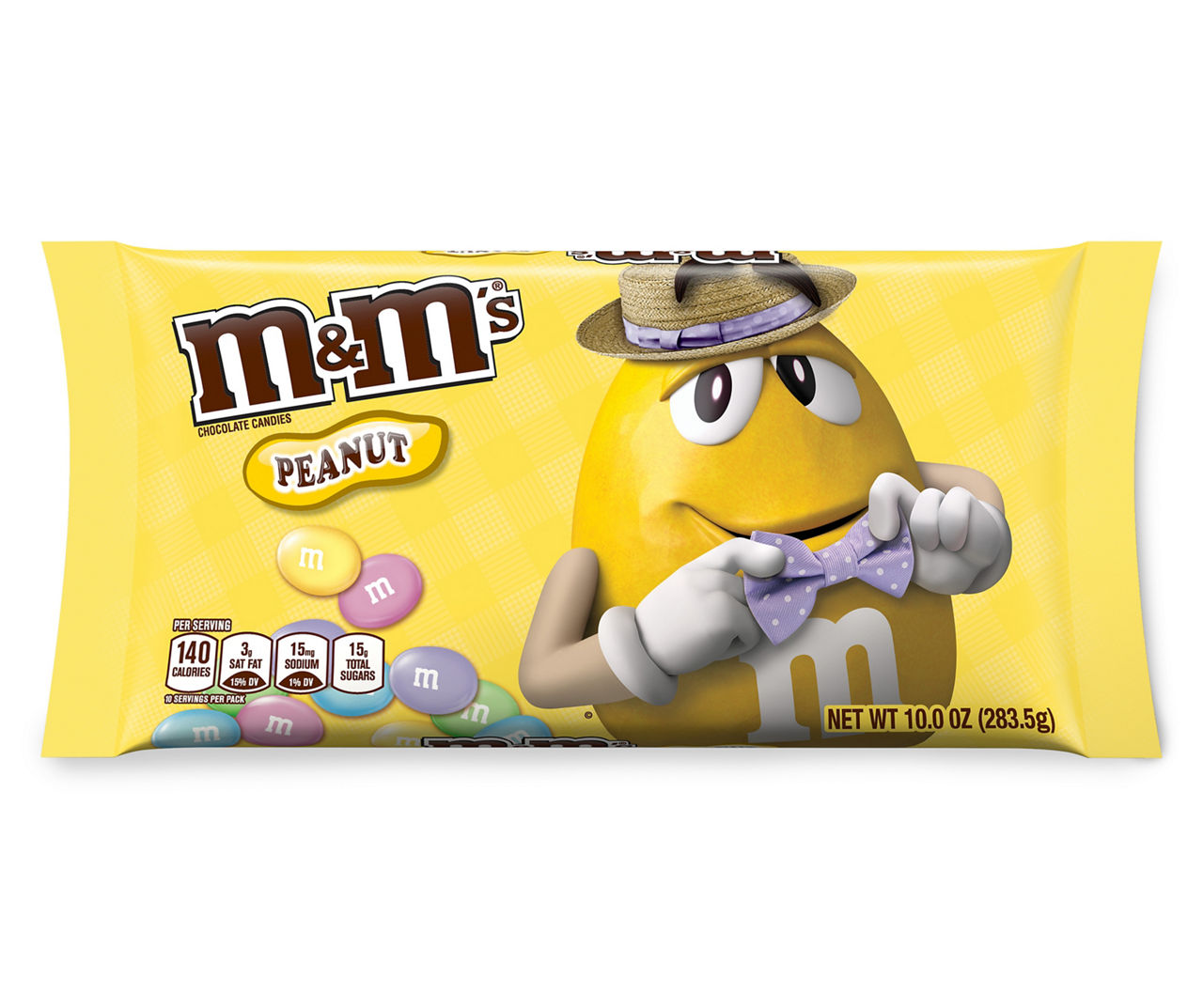 M&M'S Peanut Chocolate Easter Candy, 10 Ounce Bag