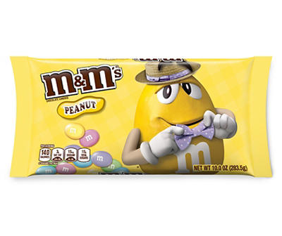 M&M'S Peanut Milk Chocolate Pastel Easter Candy Assortment, 10 Oz Bag