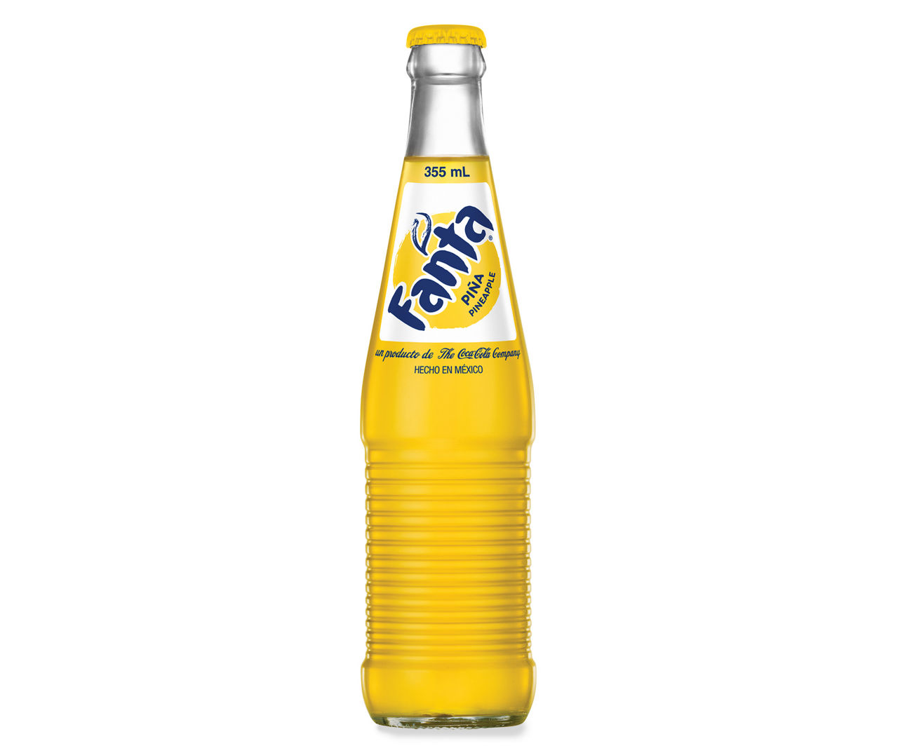 Fanta Pineapple Mexico Glass Bottle, 355 mL