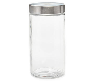 Large Round Glass Canister