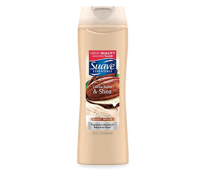 Suave Essentials Creamy Cocoa Butter and Shea Body Wash 15 oz